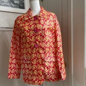 Old Navy LG Rain Jacket Pink Floral